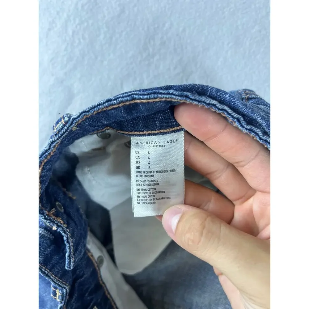 American Eagle outfitters denim shorts womans 4 cut offs distressed summer - Picture 4 of 6